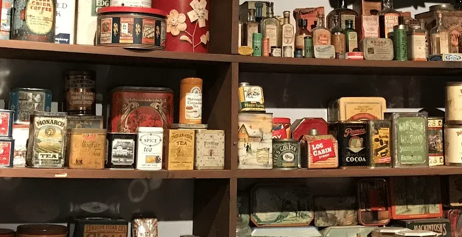 Shelf at goods
