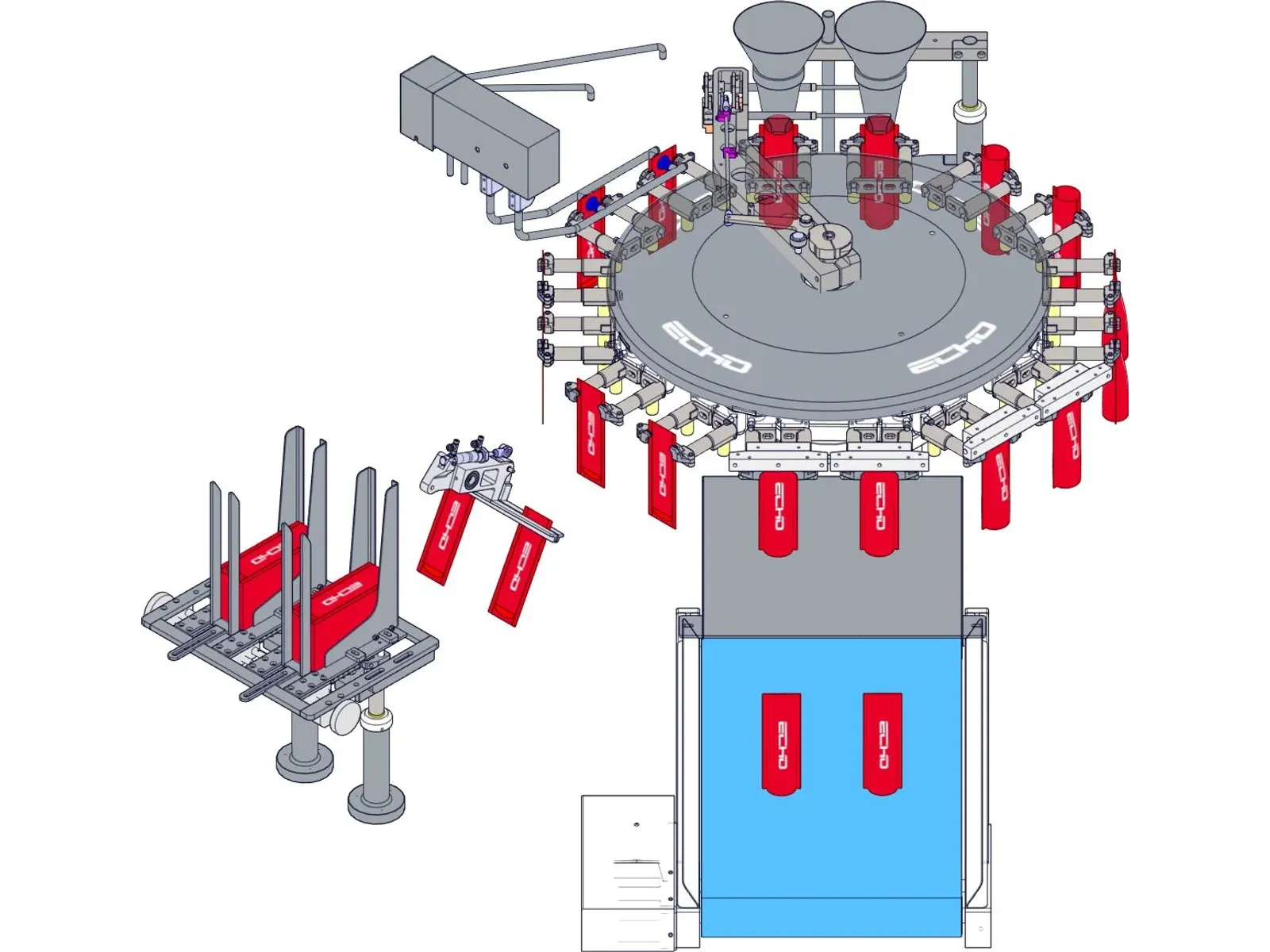 MR8S double bag feeding layout (vertical bag magazine)