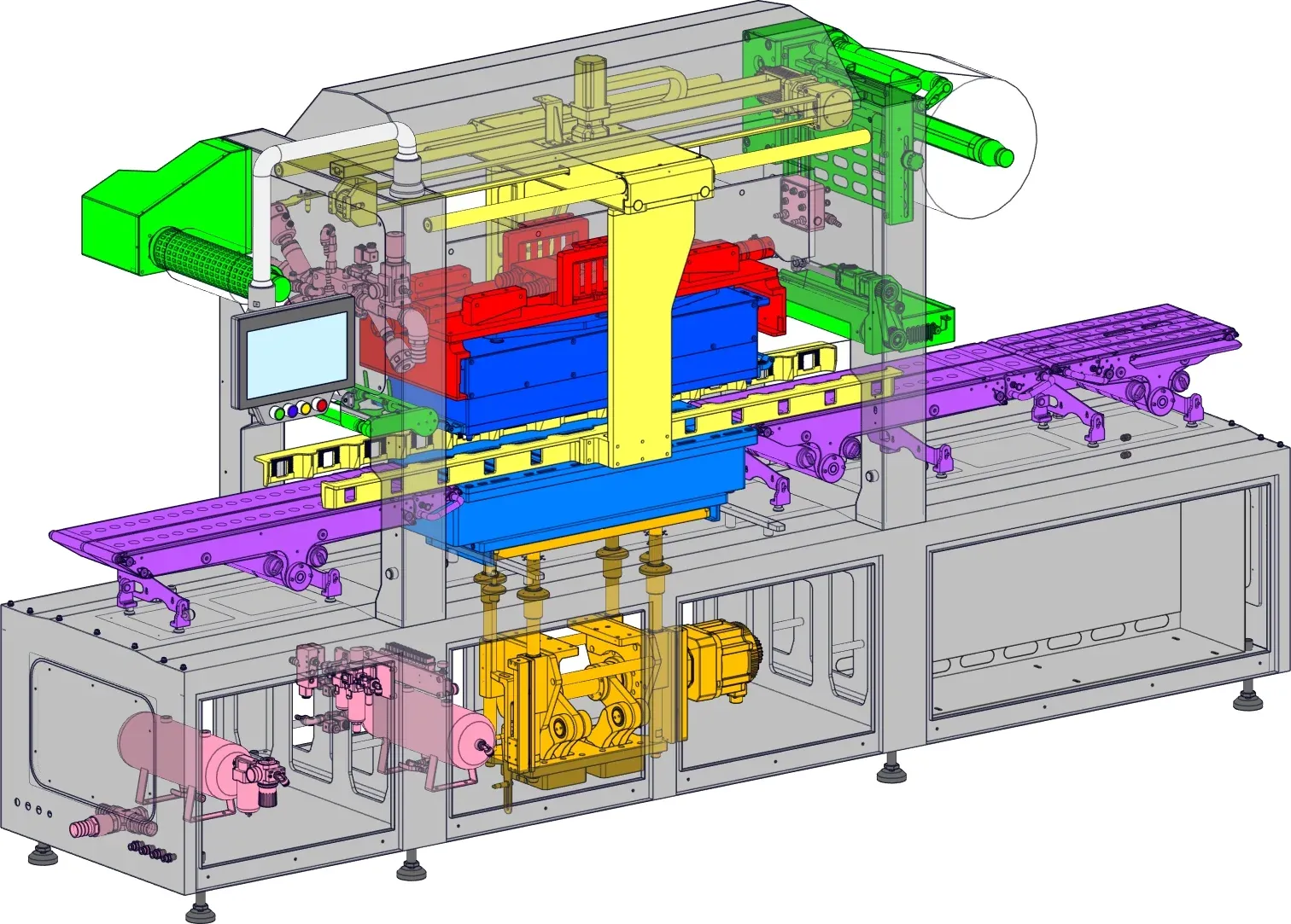 TA-750 cutaway view of drives and film path